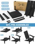 Oversize Folding Adirondack Chairs - Black