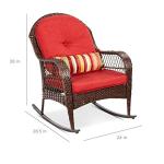 Outdoor Wicker Rocking Chair with Weather-Resistant Cushions