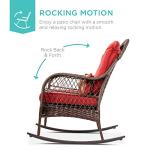 Outdoor Wicker Rocking Chair with Weather-Resistant Cushions