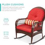 Outdoor Wicker Rocking Chair with Weather-Resistant Cushions