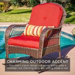 Outdoor Wicker Rocking Chair with Weather-Resistant Cushions