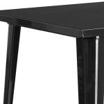 31.5" Black Metal Square Bar Height Table
