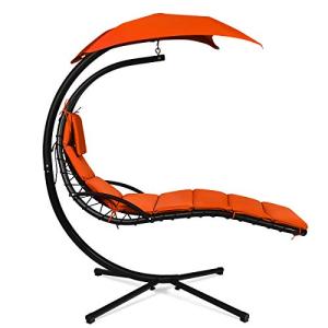 Giantex Outdoor Hanging Chaise Lounge Chair with Canopy