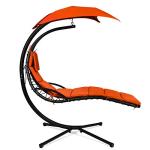 Giantex Outdoor Hanging Chaise Lounge Chair with Canopy