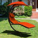 Giantex Outdoor Hanging Chaise Lounge Chair with Canopy