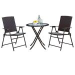 Rimba 3-Piece Wicker Folding Bistro Set