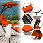 Giantex Outdoor Hanging Chaise Lounge Chair with Canopy