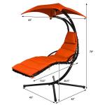 Giantex Outdoor Hanging Chaise Lounge Chair with Canopy