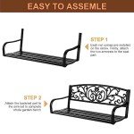 Outvita 50" Floral Design Metal Garden Bench