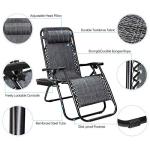 Flamaker Adjustable Zero Gravity Lounge Chair - Grey