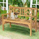 Giantex 4 Ft Foldable Acacia Outdoor Bench