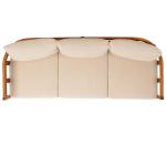 SAFAVIEH Owen Teak Wood 3-Seater Outdoor Sofa