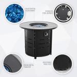 30 Inch Round Outdoor Fire Table with Lid