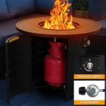 30 Inch Round Outdoor Fire Table with Lid
