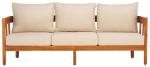SAFAVIEH Owen Teak Wood 3-Seater Outdoor Sofa