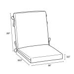 Arden Rain-Proof Midback Chair Cushion, Clark Blue