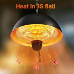 Hanging Electric Infrared Patio Heater with Adjustable Modes