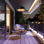 Hanging Electric Infrared Patio Heater with Adjustable Modes