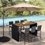 7 Piece Acacia Wood Patio Dining Set