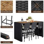 7 Piece Acacia Wood Patio Dining Set