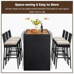 7 Piece Acacia Wood Patio Dining Set