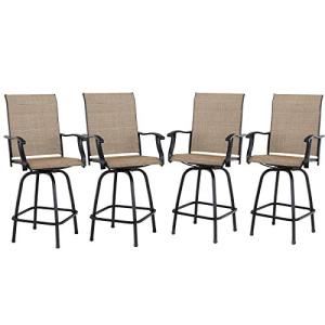 Set of 4 Swivel Outdoor Bar Stools