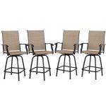 Set of 4 Swivel Outdoor Bar Stools