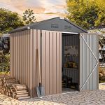 AECOJOY 6' x 4' Metal Garden Storage Shed