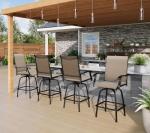 Set of 4 Swivel Outdoor Bar Stools