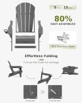 MUCHENGHY Folding Adirondack Patio Chairs - Weather Resistant