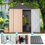 AECOJOY 6' x 4' Metal Garden Storage Shed