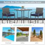 Verano 3-Piece Outdoor Bar Set with Cushions