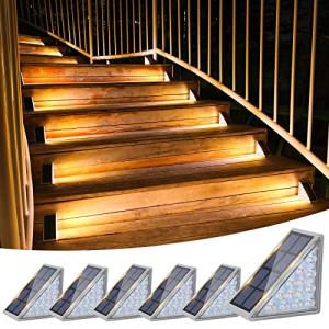 VOLISUN Waterproof Solar Stair Lights - 6 Pack