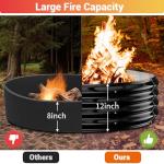 Heavy Duty 60" Fire Pit Ring for Outdoor Use