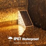 VOLISUN Waterproof Solar Stair Lights - 6 Pack