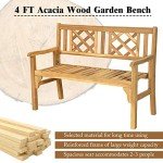 Giantex 4 Ft Foldable Acacia Outdoor Bench