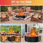 Heavy Duty 60" Fire Pit Ring for Outdoor Use