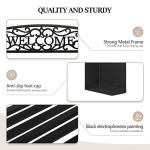 VINGLI Black Steel Outdoor Garden Bench
