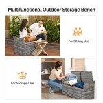 VINGLI 40 Gallon Outdoor Storage Bench with Cushion
