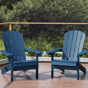 Navy Blue Adirondack Chairs Set of 2