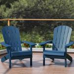 Navy Blue Adirondack Chairs Set of 2