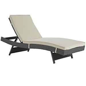Modway Sojourn Outdoor Wicker Chaise Loungebeige