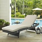 Modway Sojourn Outdoor Wicker Chaise Loungebeige