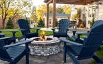 Navy Blue Adirondack Chairs Set of 2
