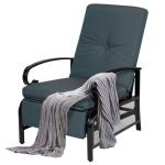 SUNCROWN Outdoor Adjustable Recliner Chair - Peacock Blue