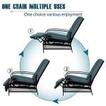 SUNCROWN Outdoor Adjustable Recliner Chair - Peacock Blue