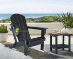 Folding Adirondack Chairs with Cup Holder - Black