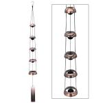 ASTARIN Red Copper Wind Chimes with 5 Bells