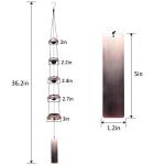 ASTARIN Red Copper Wind Chimes with 5 Bells