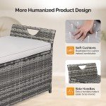 VINGLI 40 Gallon Outdoor Storage Bench with Cushion